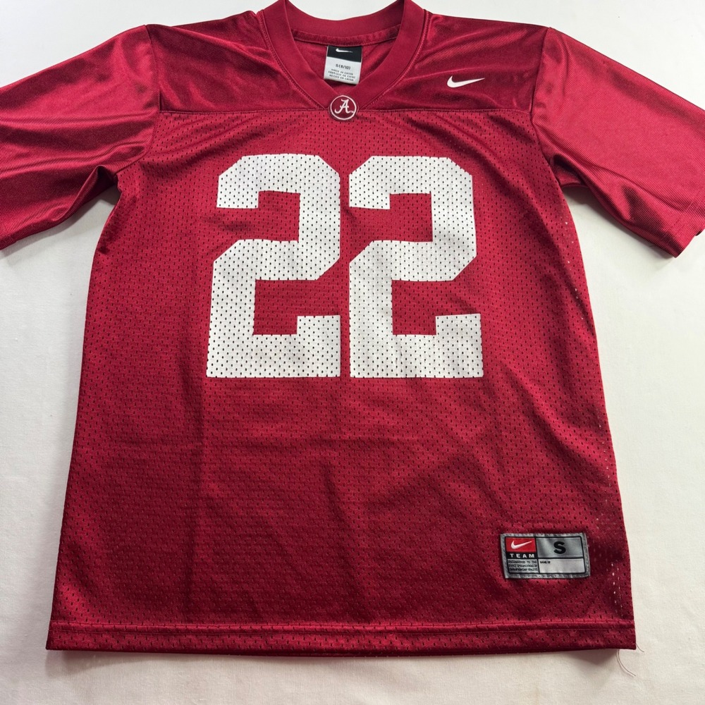 Nike Alabama Crimson Tide Youth Jersey #22 Red Mesh Size S 8/10 NCAA Football